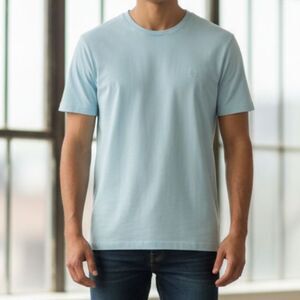 CHAPS Men's Short Sleeves Light Blue Tee Mint Tshirt Size XL/TG/EG